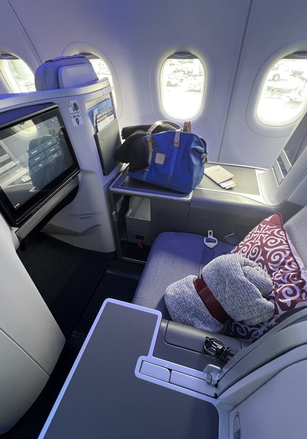 Verlockend: Business Class von Air Astana. Foto: M. Trinius