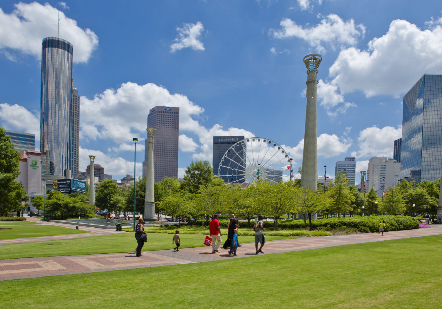Grüne Oase mit Skyline-Blick: der Centennial Olympic Park in Atlanta  Foto: GDEcD