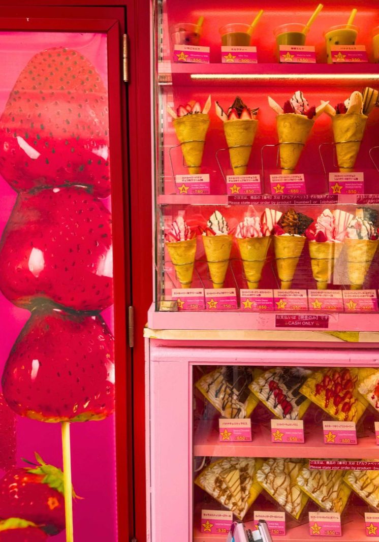 Ikonischer Snack: Die super süßen Crepes in Harajuku sind ein echter Zuckerschock. Foto: M.Weller