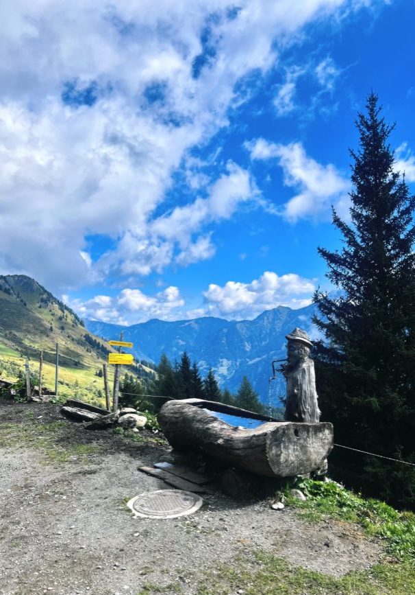 Brunnen vor der Brandnerhütte. Foto: M. Trinius