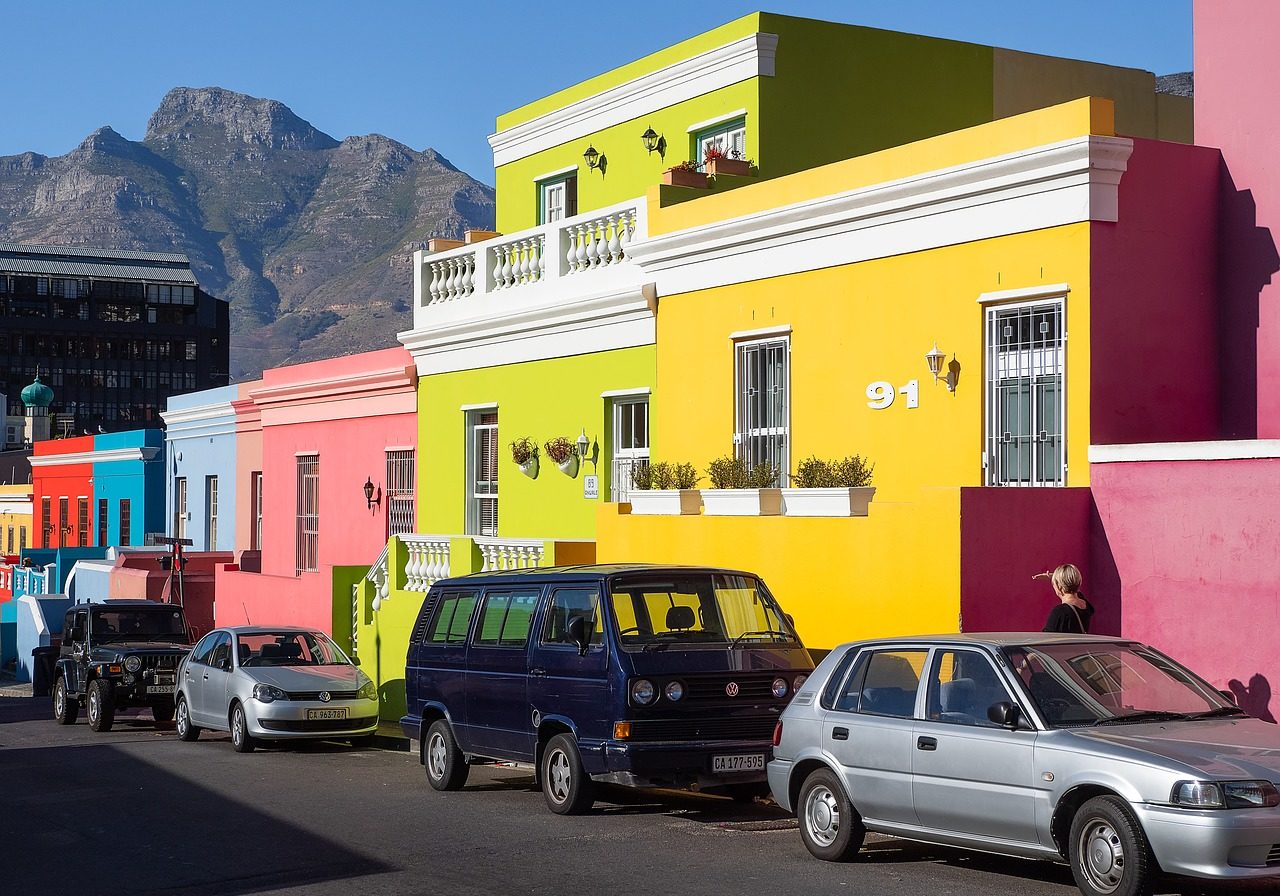 Bunte Häuser in Bo-Kaap