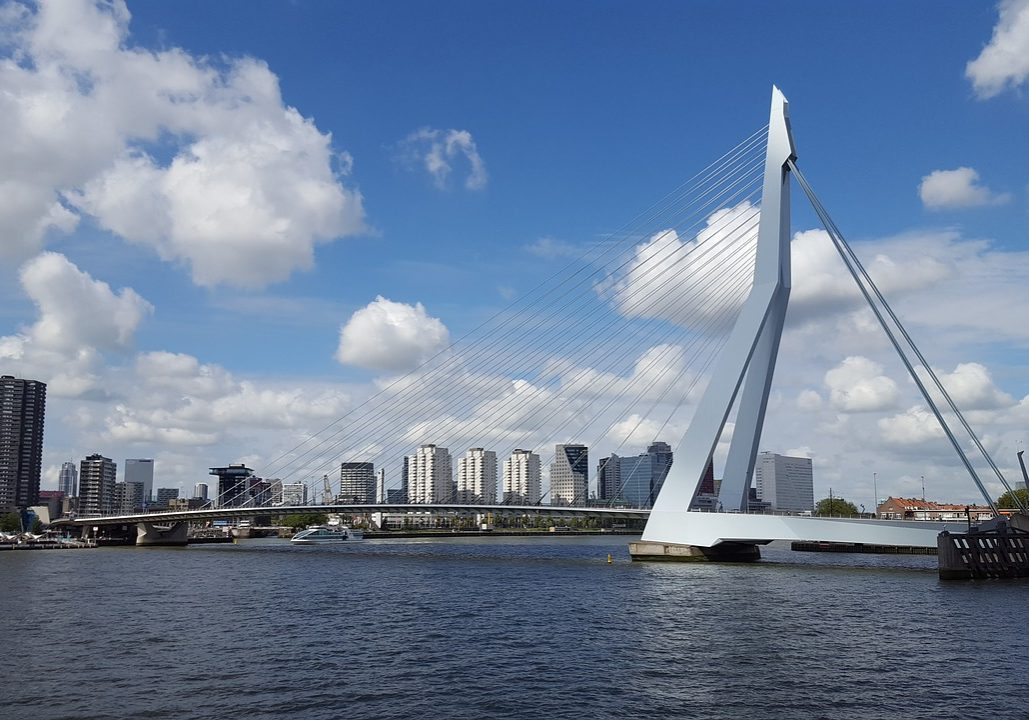 Spektakulär: die Erasmusbrücke in Rotterdam ist ein Blickfang